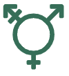 An icon of a trans symbol meant to signify gender and LGBT therapy at Panorama Therapy