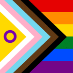 A square image of the inclusive pride flag