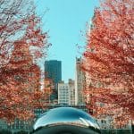 Cloud Gate sculpture (The Bean) in Chicago, Illinois